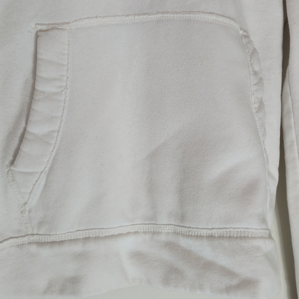 Hollister Size XL White Blue Graphic Seagull Sleeve Logo Pullover Hoodie Y2K - Picture 6 of 11